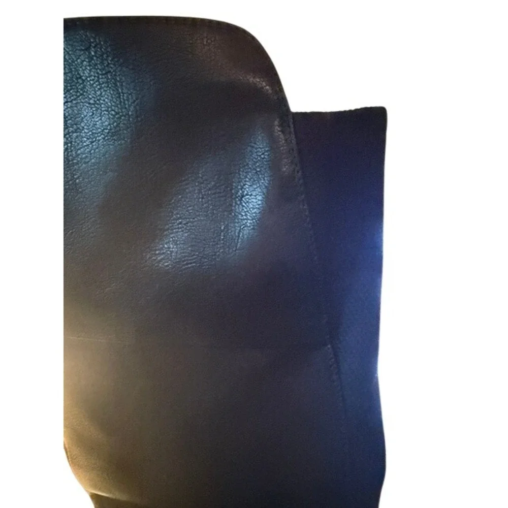 Baretraps Anika Black Leather Over The Knee Boots‎ Stretch Back Panel 9.5M